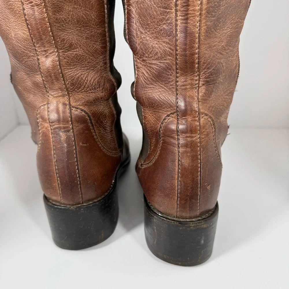 Donald J Pliner Signature Knee High Brown Zip Up Boots Made In Italy Size 8